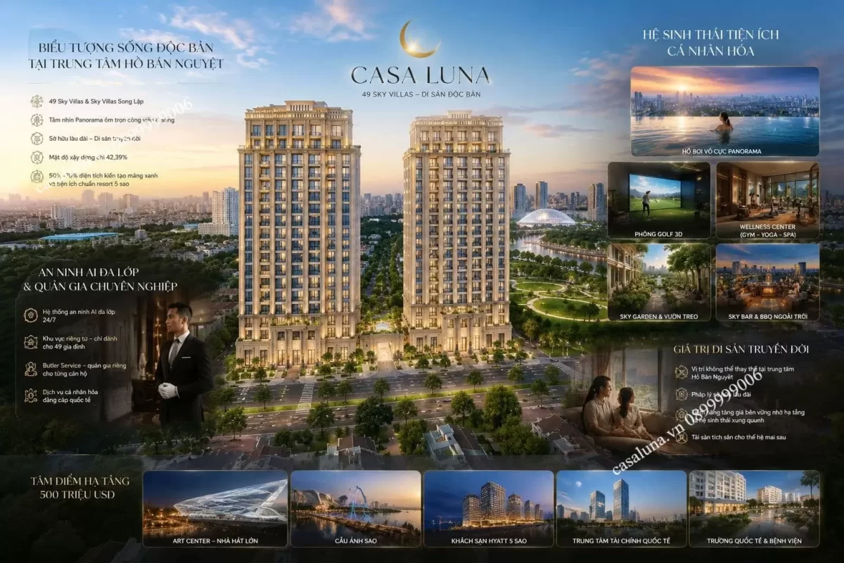 Tiện ích tại dự án Sky Villa Casa Luna Phú Mỹ Hưng Quận 7 2 Tiện ích 5 sao dành cho chủ nhân tinh hoa tại Casa Luna
