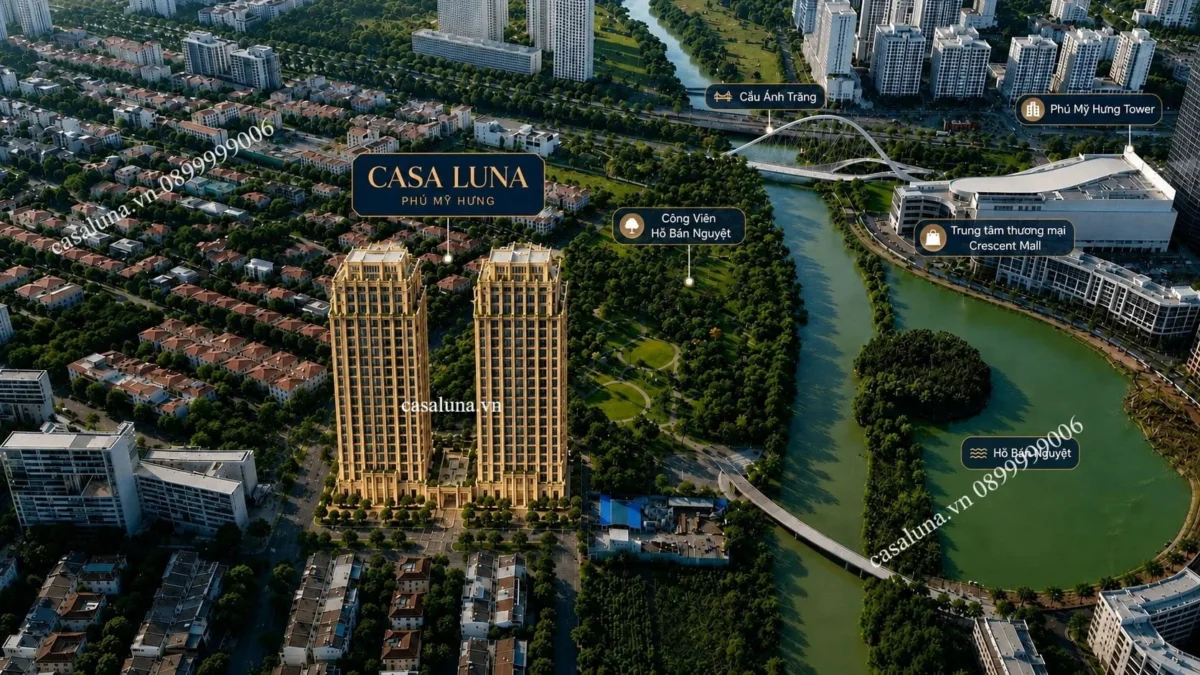 Dự án Căn hộ Casa Luna Phú Mỹ Hưng Quận 7 | Giá bán Tháng 6/2026 25 Phối cảnh tham khảo dự án Casa Luna liền kề Cầu Ánh Sao, view trực diện công viên 7.2 hecta