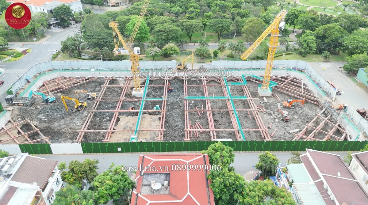 Dự án Căn hộ Casa Luna Phú Mỹ Hưng Quận 7 | Giá bán Tháng 6/2026 64 Tiến độ dự án Casa Luna Phú Mỹ Hưng - Cập nhật tháng 5/2026 hiện tại đang thi công tầng hầm