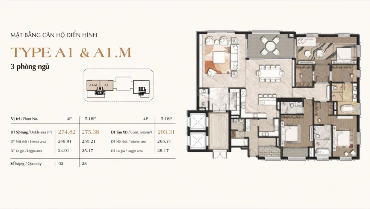 Dự án Căn hộ Casa Luna Phú Mỹ Hưng Quận 7 | Giá bán Tháng 7/2026 84 Thiết kế căn hộ 297m2, 1 sàn chỉ 2 căn