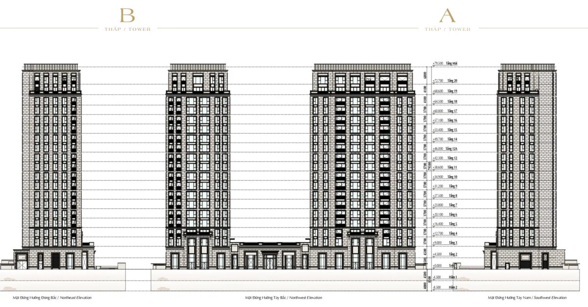 Dự án Căn hộ Casa Luna Phú Mỹ Hưng Quận 7 | Giá bán Tháng 7/2026 74 Mặt đứng