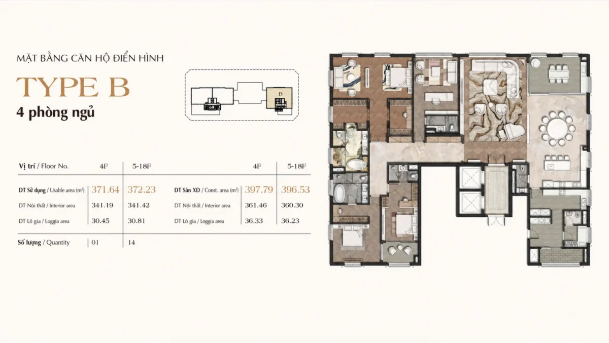 Dự án Căn hộ Casa Luna Phú Mỹ Hưng Quận 7 | Giá bán Tháng 7/2026 87 Thiết kế căn hộ 393m2, 1 sàn chỉ 1 căn