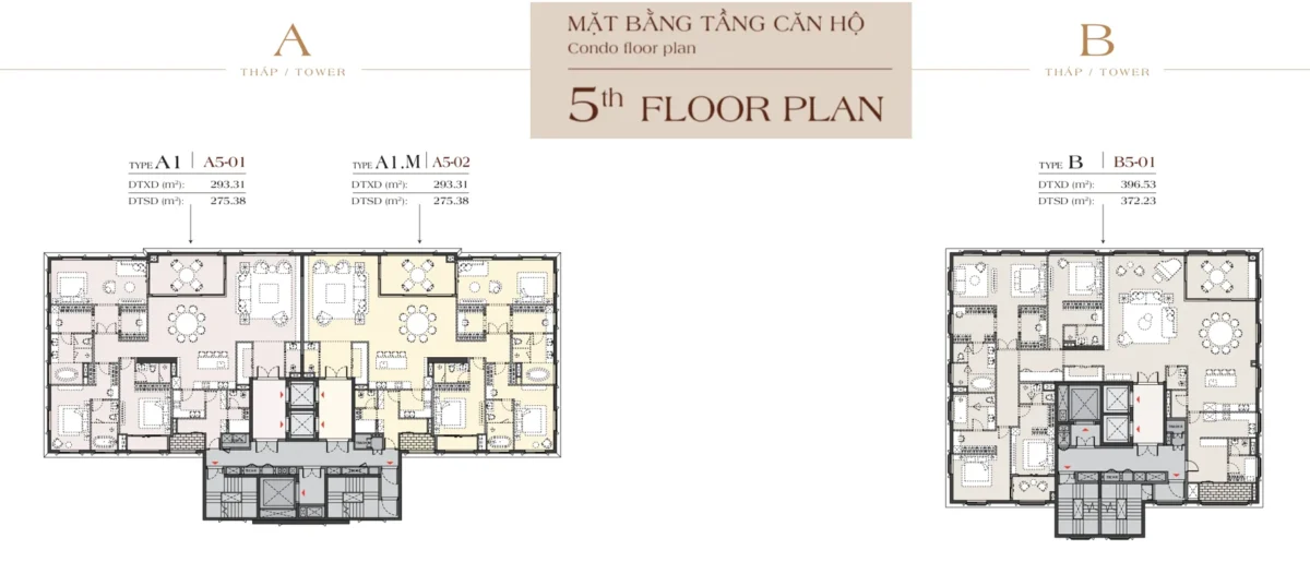 Dự án Căn hộ Casa Luna Phú Mỹ Hưng Quận 7 | Giá bán Tháng 7/2026 81 Mặt bằng tầng 5